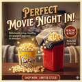 Oil Free Mini Popcorn Maker | 1200W Hot Air Popcorn Machine for Home & Kids | Electric Healthy Popcorn Popper – Nexvorium