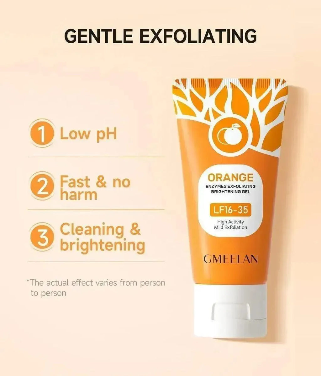 Orange Enzyme Gel Scrub for Brightening & Deep Exfoliation | Glowing Skin Care Scrub – Nexvorium