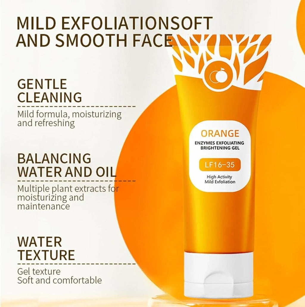 Orange Enzyme Gel Scrub for Brightening & Deep Exfoliation | Glowing Skin Care Scrub – Nexvorium