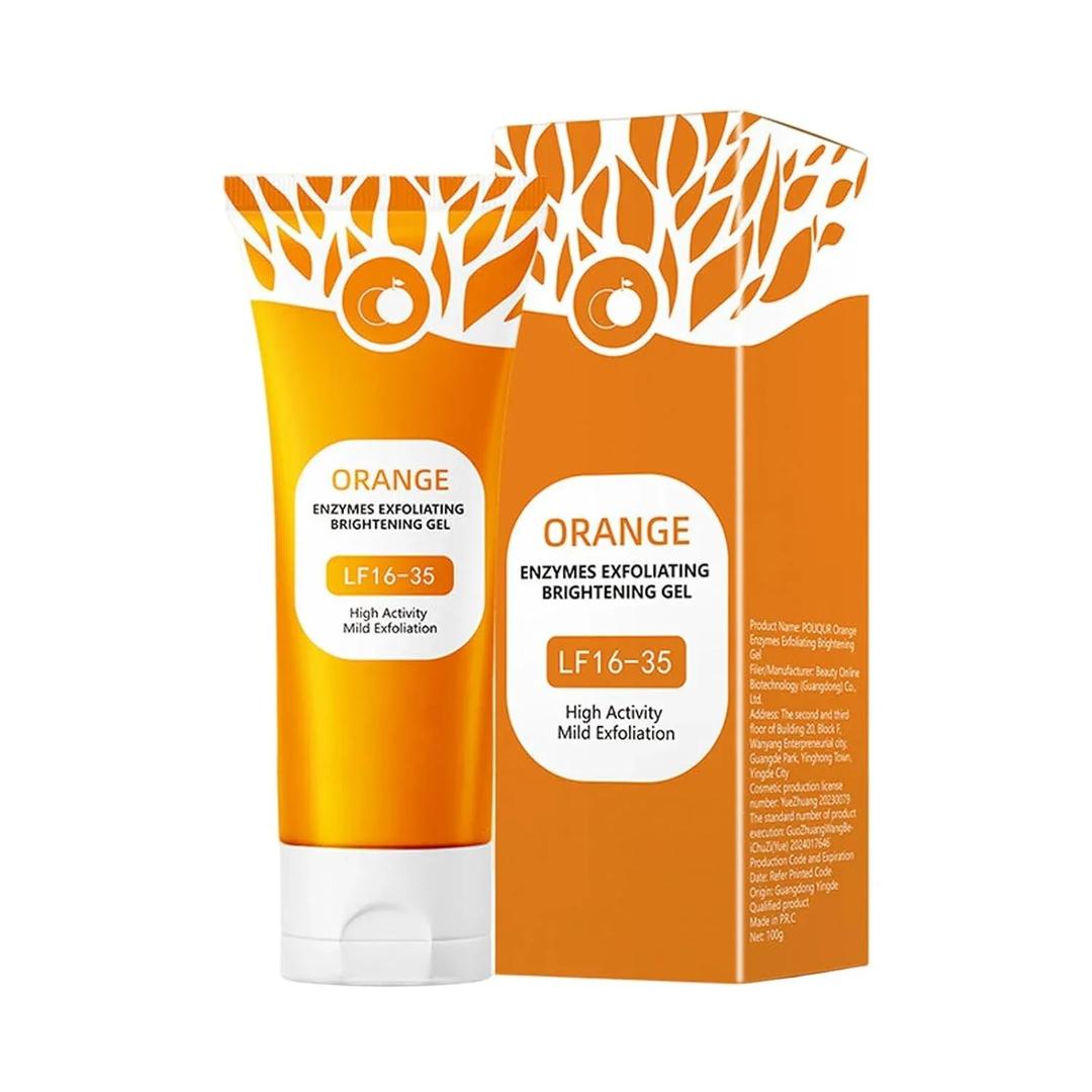 Orange Enzyme Gel Scrub for Brightening & Deep Exfoliation | Glowing Skin Care Scrub – Nexvorium