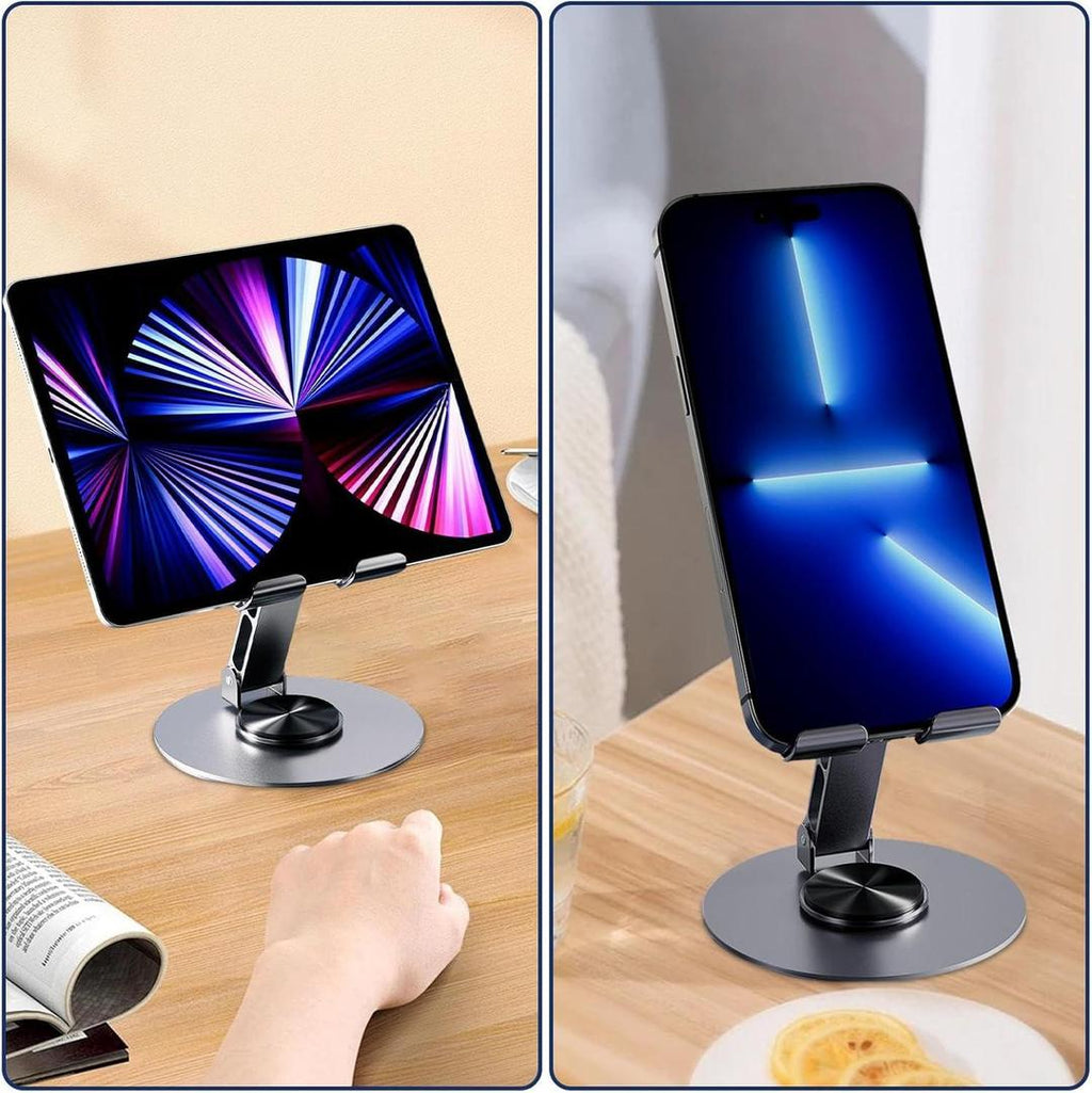 Adjustable Grey Phone Stand for Home & Office Use | Foldable Mobile Holder Desk Stand – Nexvorium
