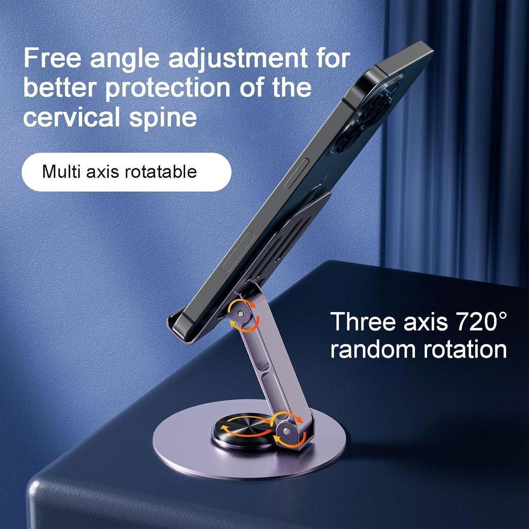 Adjustable Grey Phone Stand for Home & Office Use | Foldable Mobile Holder Desk Stand – Nexvorium