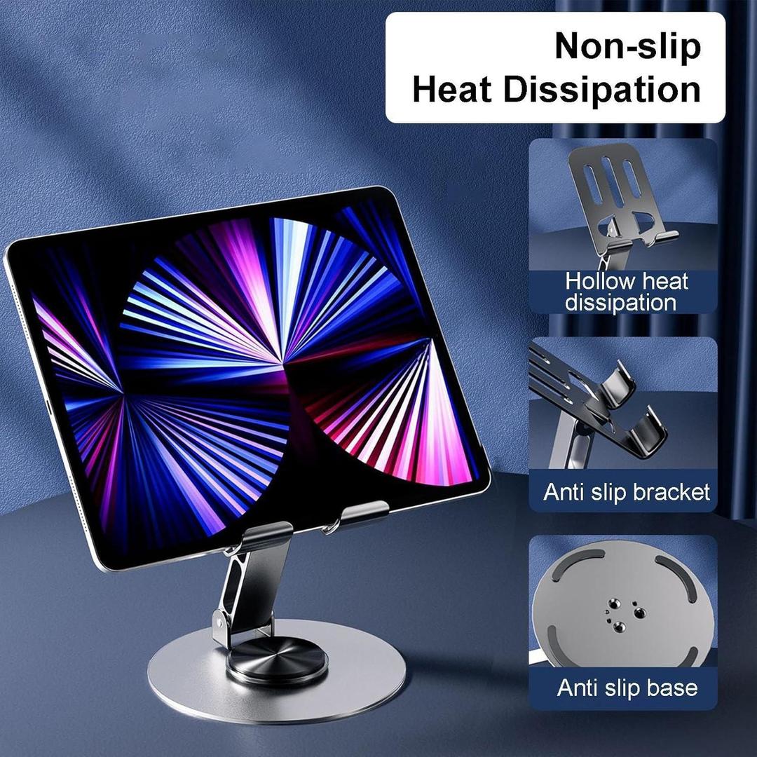 Adjustable Grey Phone Stand for Home & Office Use | Foldable Mobile Holder Desk Stand – Nexvorium