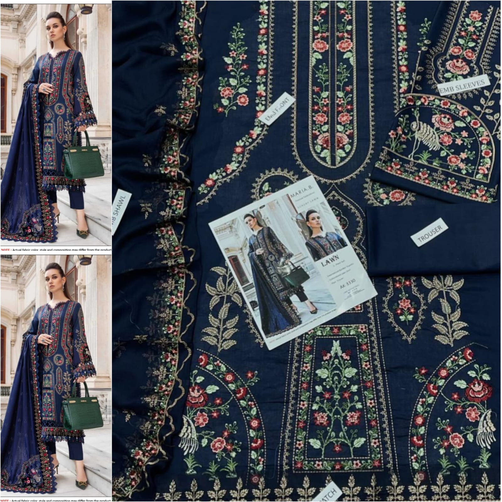 SUMMER 2K26 Opening Lawn Embroidered Suit – Premium 3 Piece Collection with Bamber Chiffon Dupatta