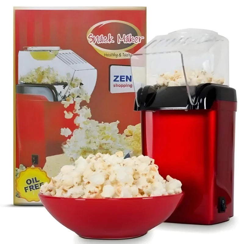 Oil Free Mini Popcorn Maker | 1200W Hot Air Popcorn Machine for Home & Kids | Electric Healthy Popcorn Popper – Nexvorium