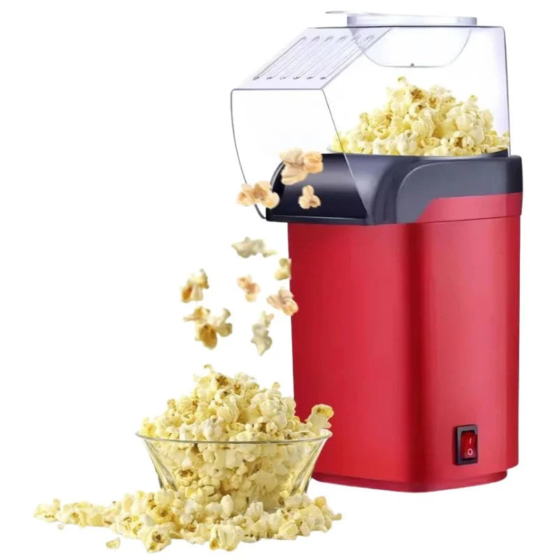 Oil Free Mini Popcorn Maker | 1200W Hot Air Popcorn Machine for Home & Kids | Electric Healthy Popcorn Popper – Nexvorium