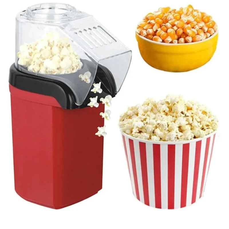 Oil Free Mini Popcorn Maker | 1200W Hot Air Popcorn Machine for Home & Kids | Electric Healthy Popcorn Popper – Nexvorium