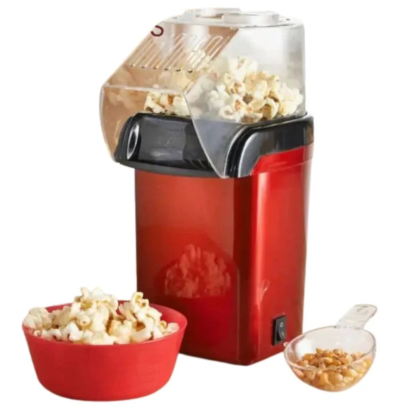 Oil Free Mini Popcorn Maker | 1200W Hot Air Popcorn Machine for Home & Kids | Electric Healthy Popcorn Popper – Nexvorium