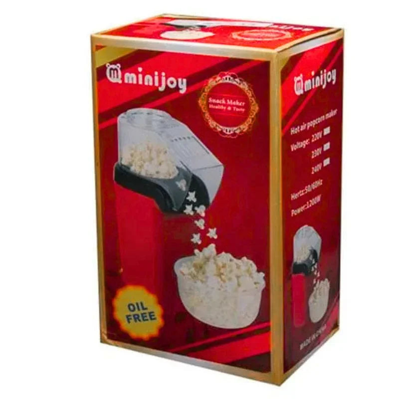Oil Free Mini Popcorn Maker | 1200W Hot Air Popcorn Machine for Home & Kids | Electric Healthy Popcorn Popper – Nexvorium