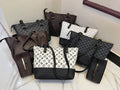 👜 Nexvorium Luxury LV Monogram Handbag Set – Premium White Leather 2 Pcs Designer Tote & Wallet for Women